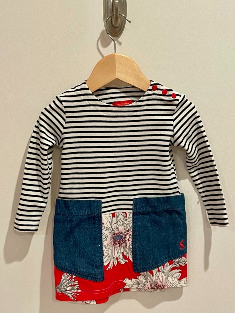 Joules Mixed Media Dress - 12-18 mo. (80 cm)